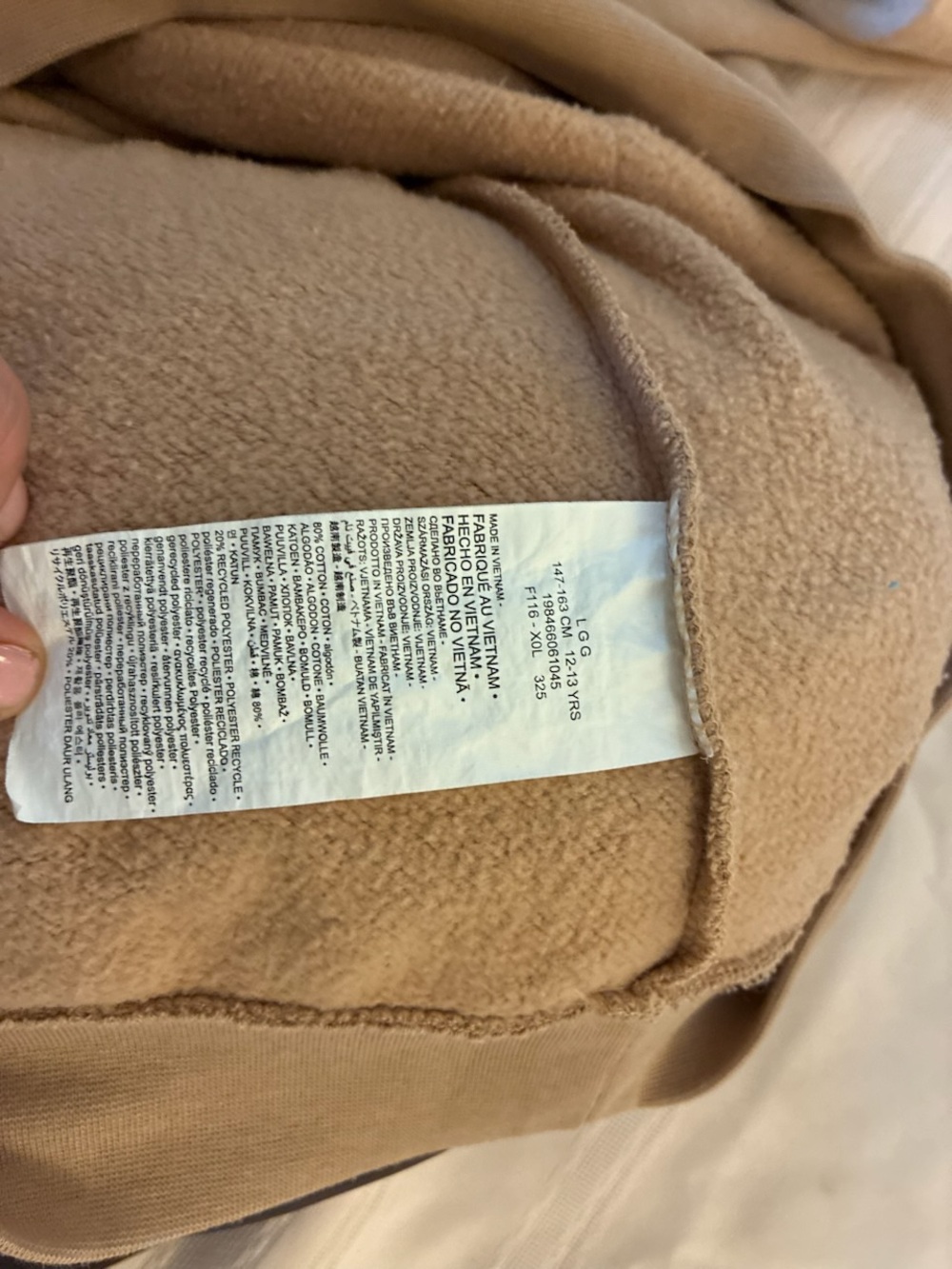 Jordan Kids Beige/Tan Hoodie with White Jumpman - Picture 5 of 7